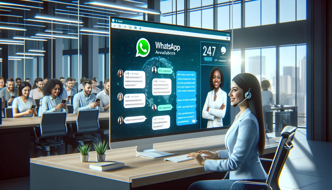 WhatsApp AI chatbot dashboard showing 24/7 customer service automation with response analytics