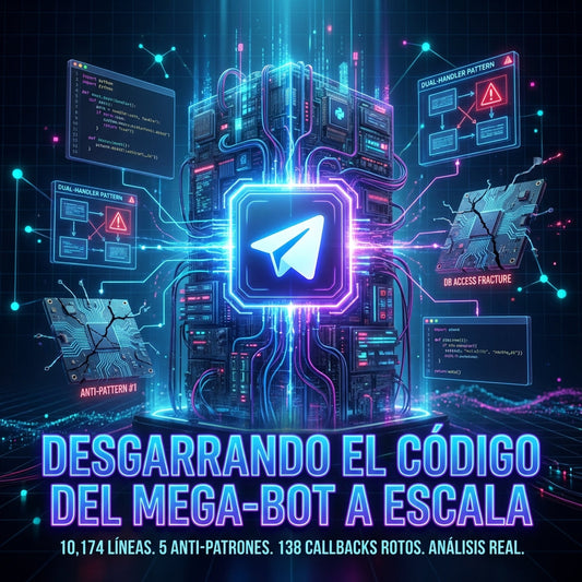 Anatomía de un Bot de Telegram a Escala: 10,174 Líneas y 5 Patrones Anti-Pattern